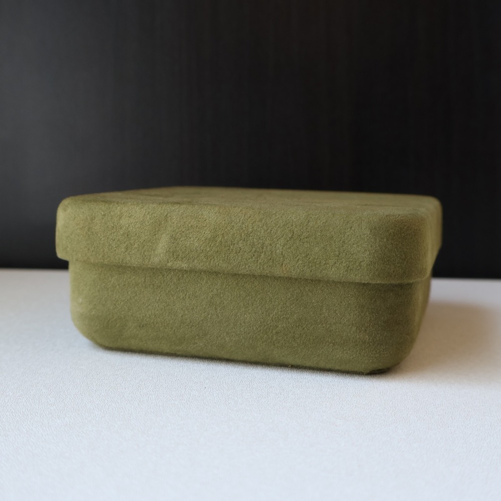 Barbara Bixby Jewelry Presentation Box Olive Green Pouch Satin Lined Drawstring - Picture 9 of 9